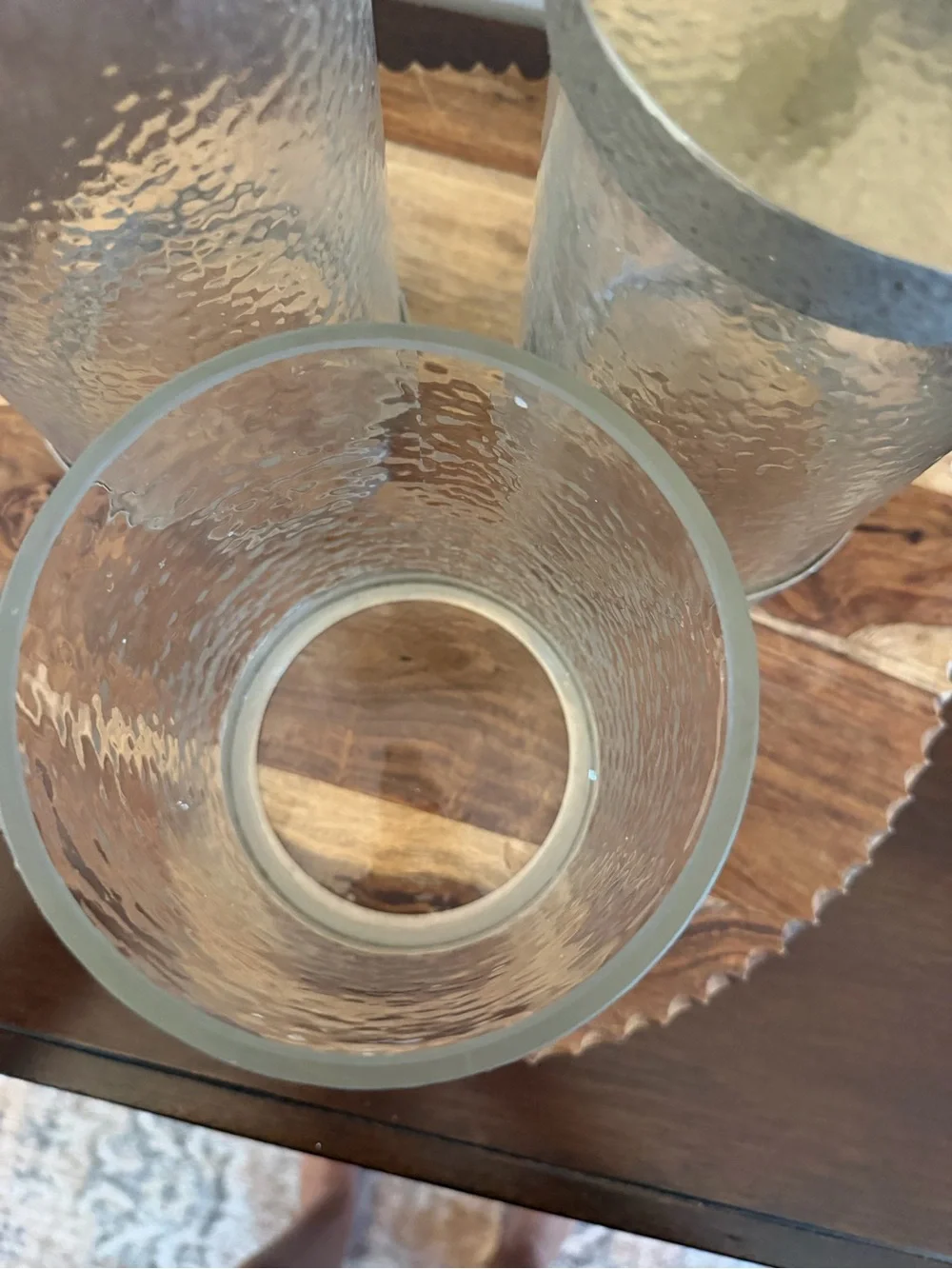 Michael Aram Glass Canister Set with Gold Ginkgo Leaf Lids - Home Accents